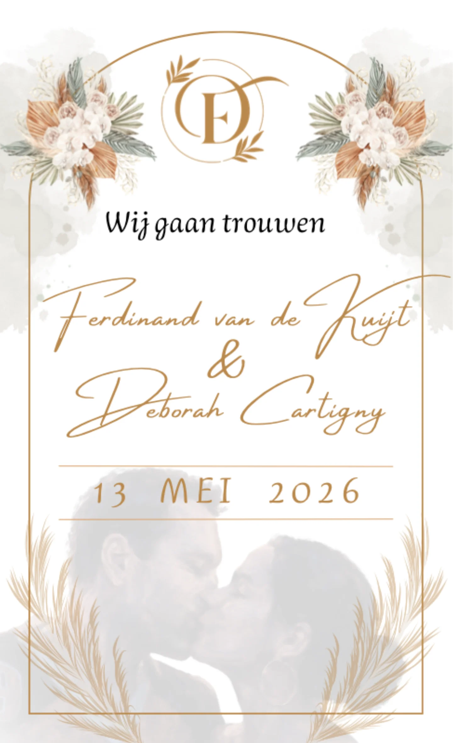Trouwkaart Ferdinand & Deborah