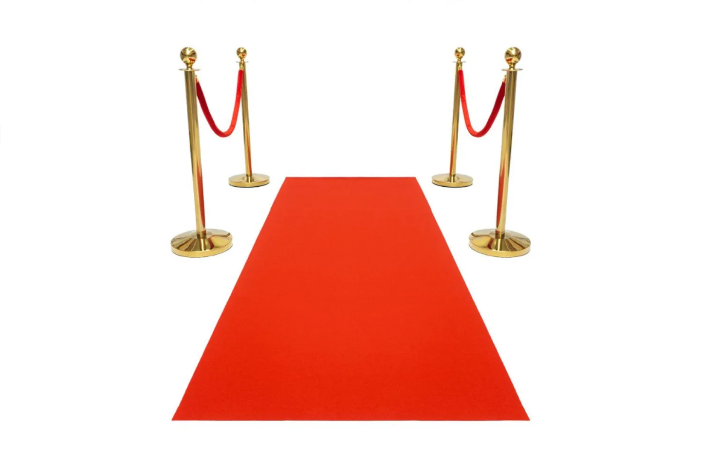 Red carpet with golden stanchions